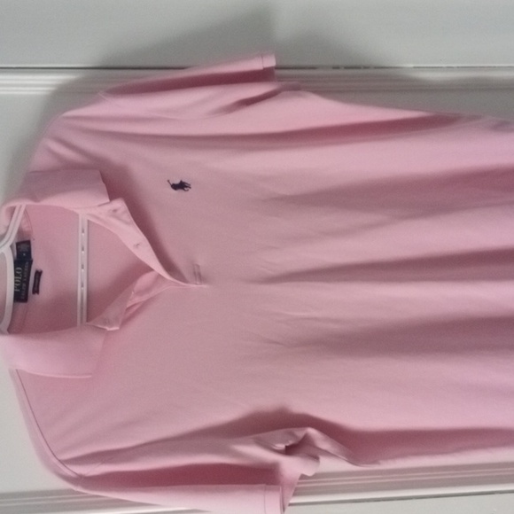 Polo by Ralph Lauren Men,S /Unisex Pink and Green Polo Shirts sz.medium - Picture 4 of 8